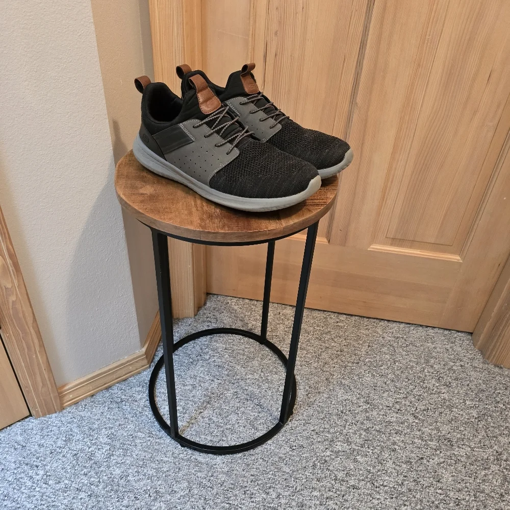 SKECHERS Shoes Men's Gray Brown 13 Slip On Classic Fit Air Cooled Memory… - Picture 3 of 9